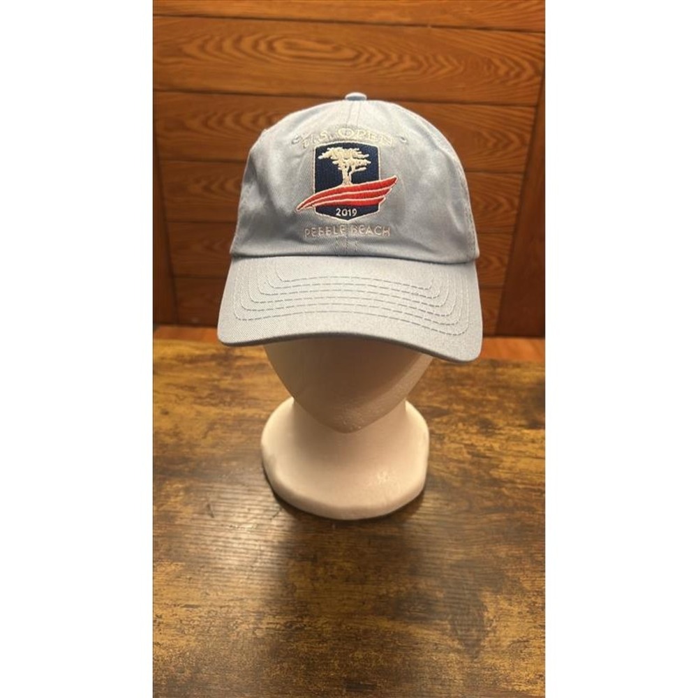USGA 2019 U.S. Open Pebble Beach Member Hat Light Blue Adjustable Golf Cap